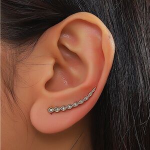 Gold Zircon Ear Climber